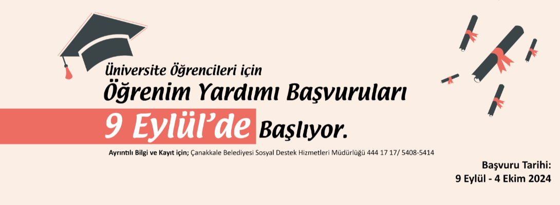 Üniversite Öğrenim Yardımı Başvuruları 9 Eylül'de Başlıyor